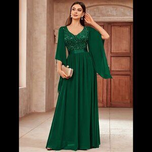 Sexy See-Through Backless Mermaid Tail Dres